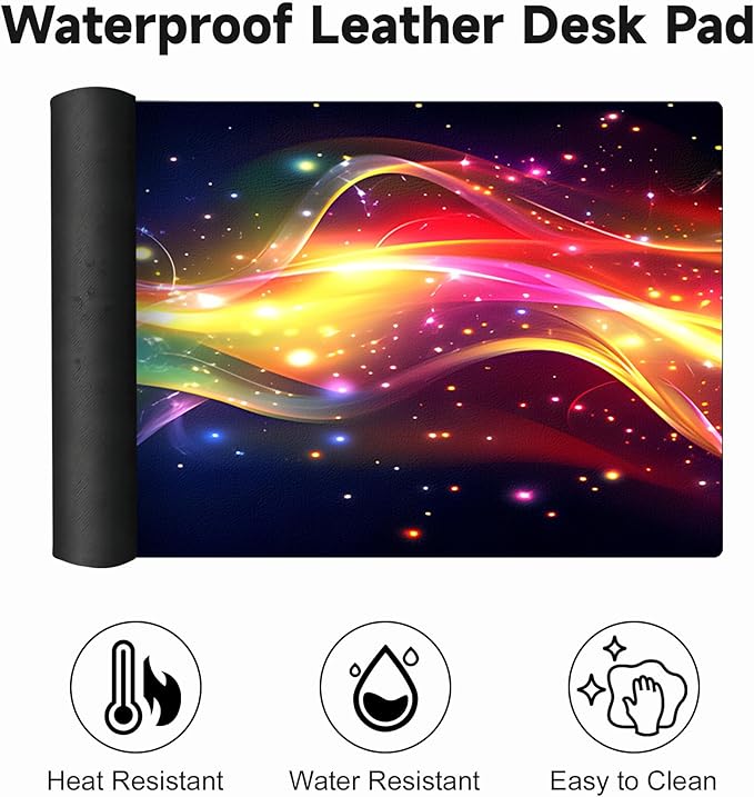 Large Gaming Mouse Pad (31.5"x11.8") - XXL PU Leather Waterproof Desk Mat with Non-Slip Rubber Base for Keyboard, PC & Office