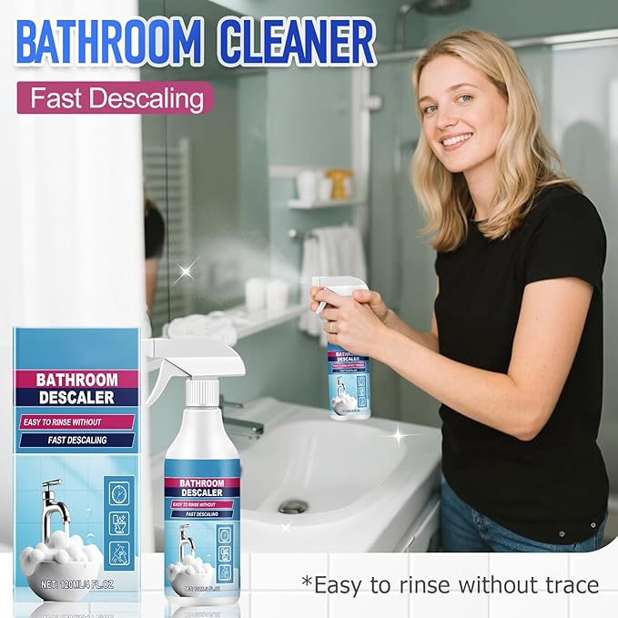 Bathroom Descaler Foam Cleaner, 2025 New Bathroom Descaler, Stubborn Stains Cleaner, All Purpose Bathroom Cleaner Spray for Home Kitchen, 4Floz/120ml (2)