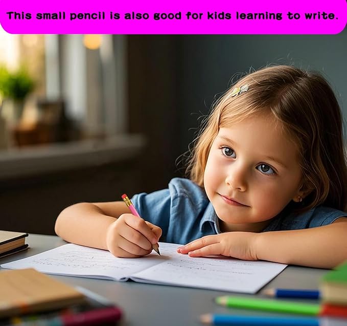 Adhere 25pcs Golf Pencils with eraser Hexagon Wooden Pencils Graphite 2B for Golf Event Scoring,Classroom,Wedding,Company Meetings,Pew, Pocket (z-Pink・Hexagon・50pcs)