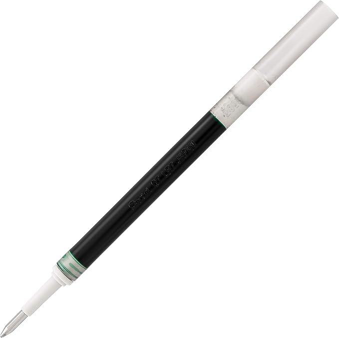 Pentel Refill Ink for BL57/BL77 EnerGel Liquid Gel Pen, 0.7mm, Metal Tip, Green Ink, Box of 12 (LR7-D-12)