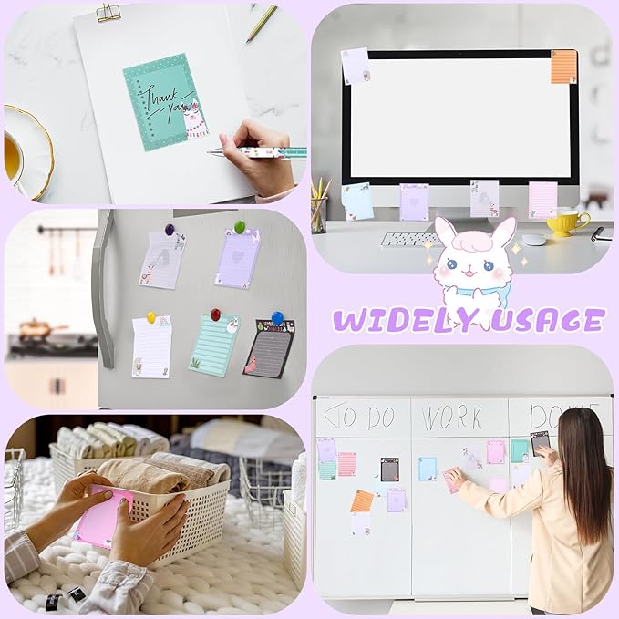 24 Pcs Llama Sticky Notes with Pens Alpaca Themed Gifts Party Favors Cute Notepad Memo Notes Pads Black Ink Ballpoint Pen for Llama Lover Women Christmas Gifts Office School Students Teacher Supplies