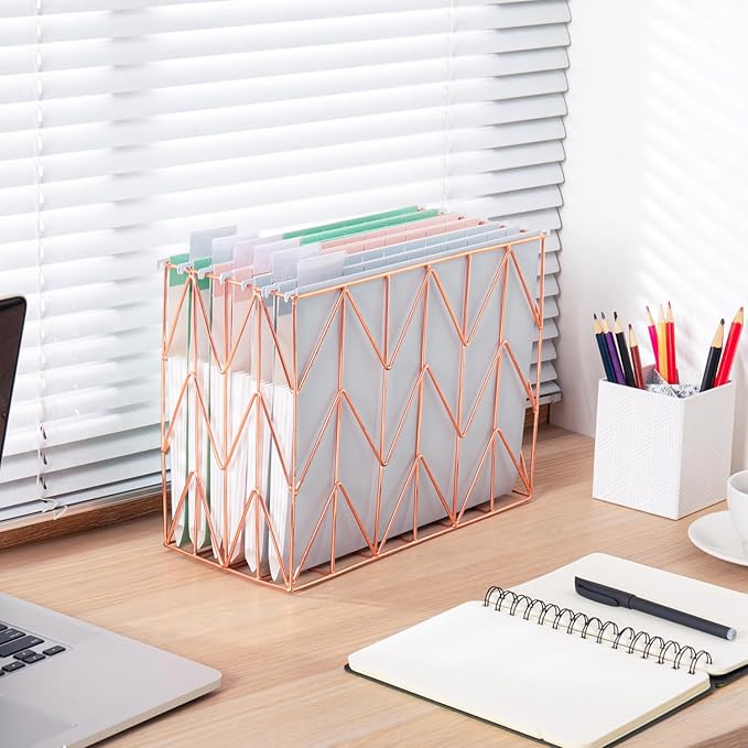 Y YOMA Letter Size - 6 Pack Extra Capacity Hanging File Folders Accordion Decorative Reinforced File Folder Cute Colored Expandable Folder for Office Home with 1/5-Cut Adjustable Tabs, Pastel Color