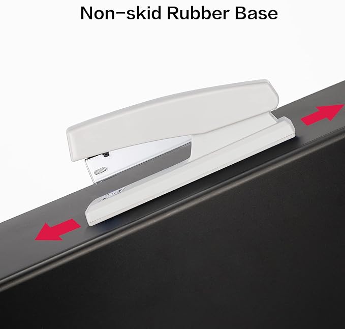 Deli Stapler, Desktop Staplers with 640 Staples, Office Stapler, 25 Sheet Capacity, White