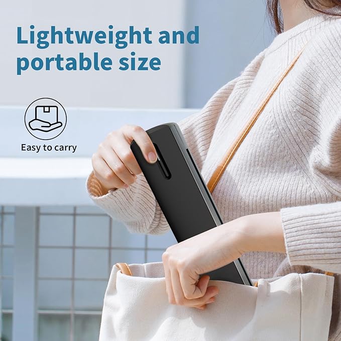 C80 Wireless Printer, Inkless Portable Printer for Travel, Supports A4 8.5 x 11 Inch Thermal Paper, Compatible with Phone & Laptop (Black)