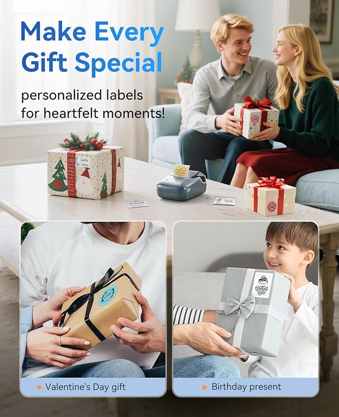 NIIMBOT B1 Label Maker Machine with Tape, Thermal Label Printer Easy to Use for Office, Home, Business, 2 Inch Label Maker with 2'' x1.18'' Labels