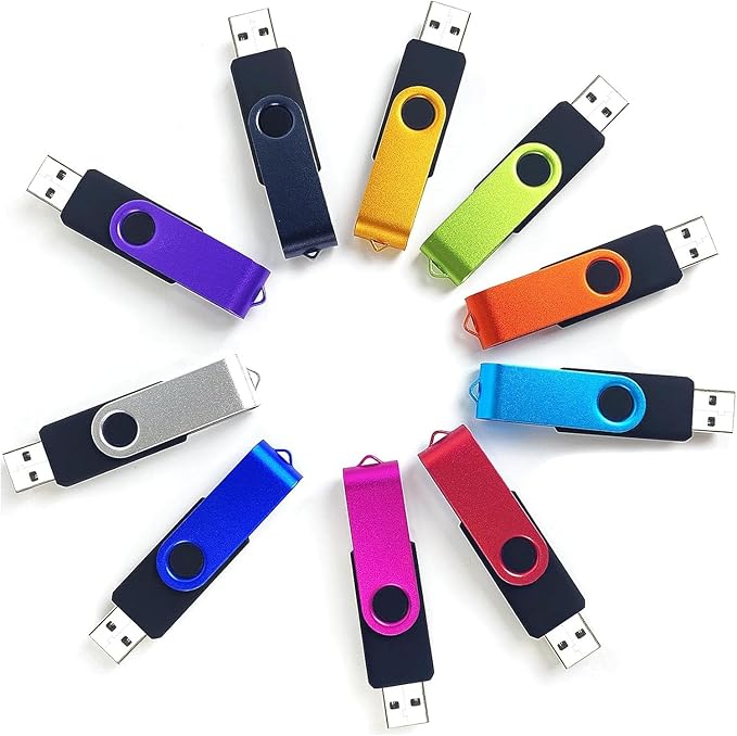 4GB USB Flash Drive 20 Pack 4 GB Thumb Drives TATMOHIK 2.0 USB Drive Bulk 4G Swivel Design Flash Drives Pack with LED Indicator 4 Gig Jump Drives Multipack Zip Drive Memory Stick PenDrive, Mixed Color