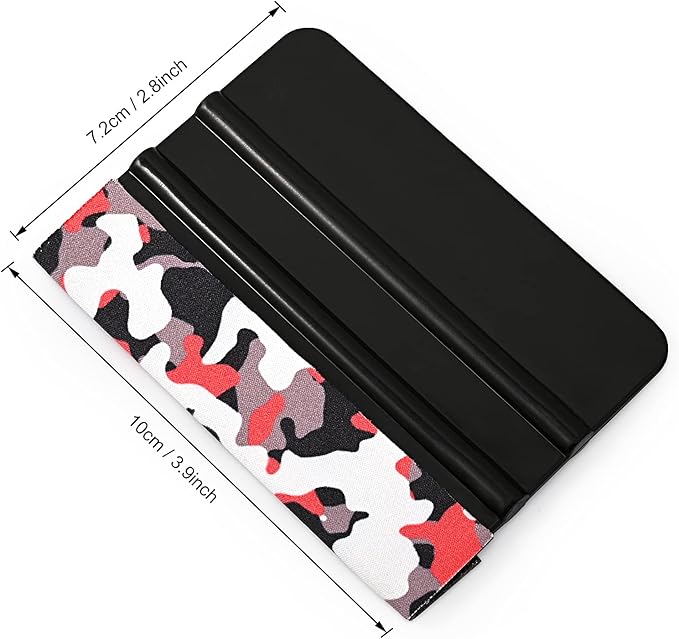 EHDIS 10pcs Vinyl Squeegee 4 Inch Car Vinyl Scraper Decal Applicator Window Tint Wallpaper Smoothing Tool with Black Fabric Felt Edge-Black