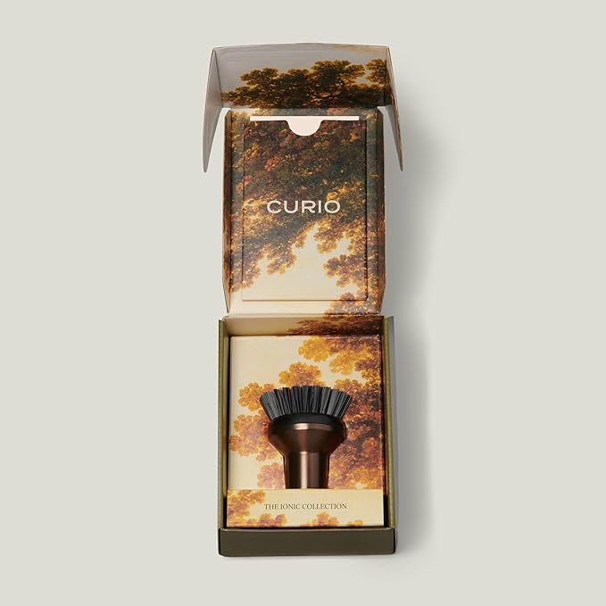 Ionic Palm Brush, Magnetized to Stand Upright, Stainless Steel with Replaceable Head, Bronze