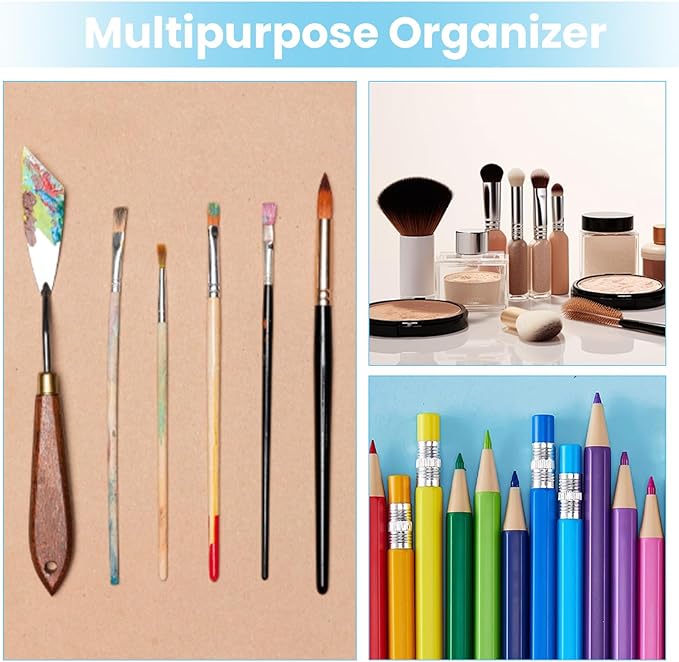 10 Pcs Metal Pen Holder, Colorful Desktop Pencil Cup, Mini Stationary Supplies Buckets, Round Makeup Brush Storage Organizers for Office Home School Classroom Accessory, 3.9 x 3.9 x 3.15 Inches