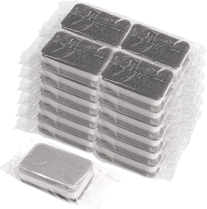Sponge Individually Wrapped, Kitchen Dishwashing Sponges Bulk, Non Scratch Dishes Scouring Pad, Odor-Free Cleaning Sponge Wipes Scrubber Suitable for Travel Camping Apartments(36 Pack)