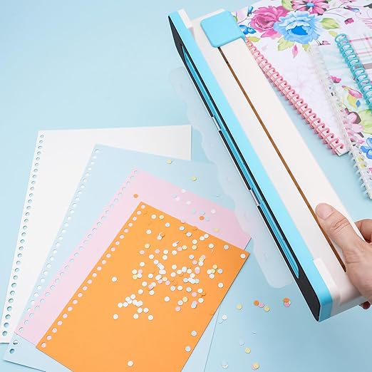 30 Holes Binding Punch,Loose Leaf Paper Punch Machine,Portable Hand Pushed Multi-Hole Puncher for Notebooks, Agendas, Planners,to-Do Lists, School Works and so Much More