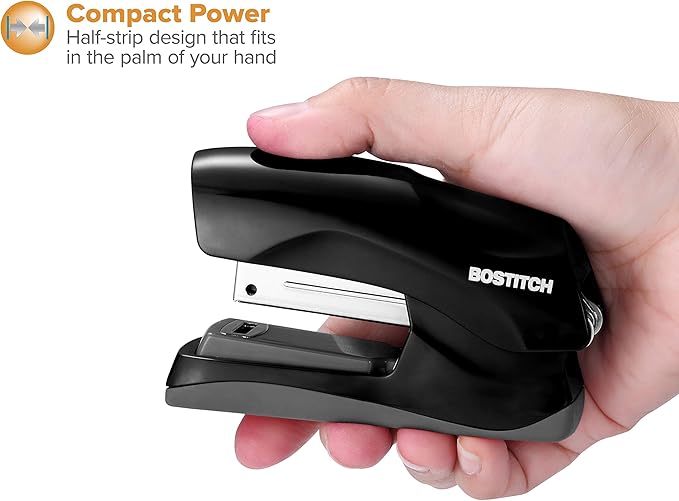 Bostitch Office Heavy Duty 40 Sheet Stapler with 1250 Staples & Claw Remover, Small Stapler Size, Fits into The Palm of Your Hand, Value Pack, Red (B175-BLK-VP)