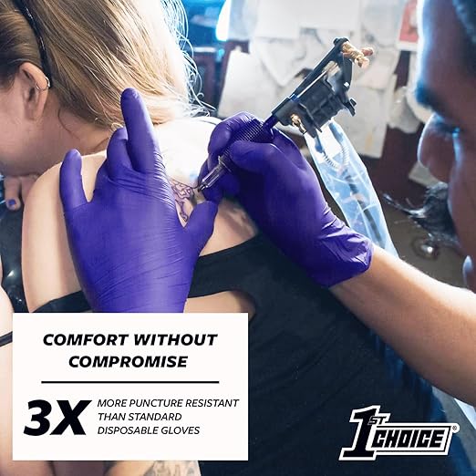 1st Choice Nitrile Disposable Gloves Indigo Nitrile Medium Gloves Disposable Latex Free Exam Grade Gloves 2 Boxes of 100