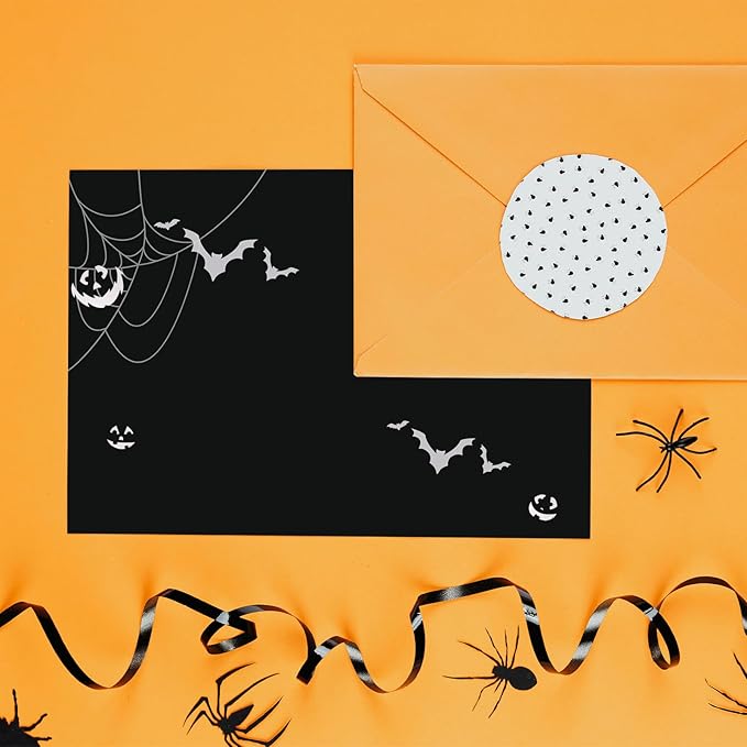 100 Pack Black Cardstock 5x7 Blank Card Thick Paper, Goefun 80lb Flat Card Stock Printer Paper for Halloween Cards, Invitations, Postcards, Photos, DIY