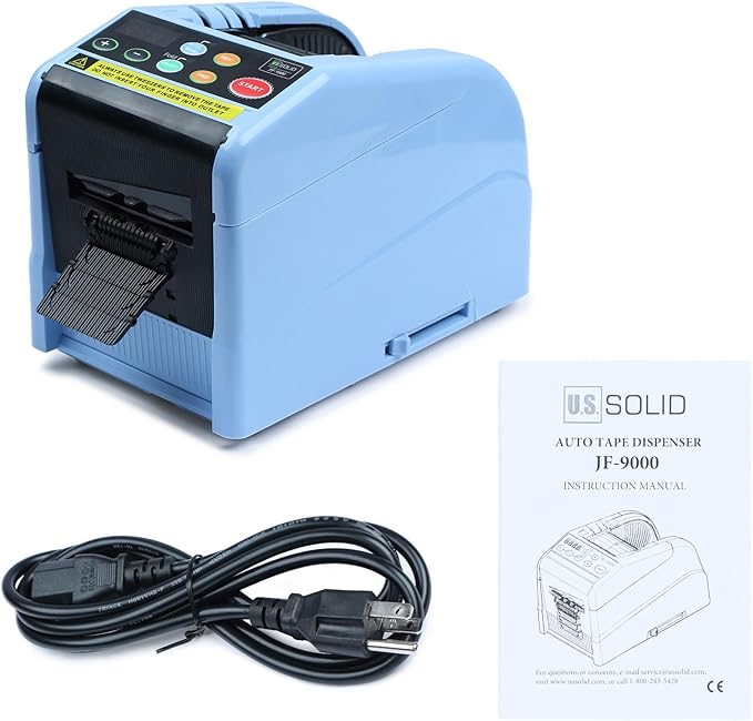 U.S. Solid Automatic Tape Dispenser JF-9000 with Edge Folding & Programming Function