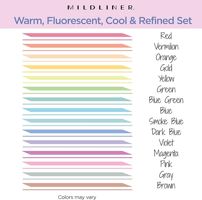 Zebra Pen Mildliner Dual-Tip Highlighter Set, Broad and Fine Point Tips, Ideal for Bible Highlighting, No Bleed, School Supplies and Teacher Supplies, Assorted Ink Colors, 25-Pack (78525)