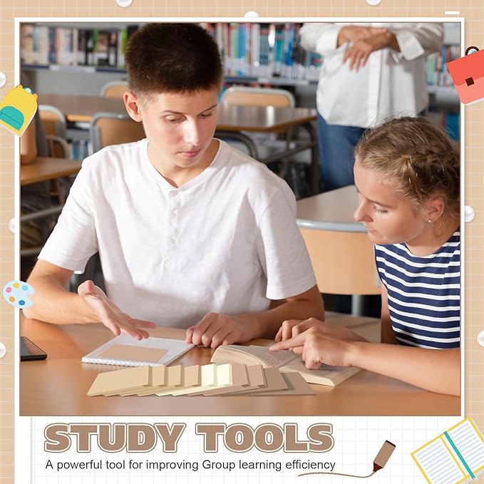 Fainne 8 Pack Sticky Notes Bulk Back to School Supplies Self Stick Note Pads Paper Memo for Office First Day of School Student Teacher Essentials (3 x 5 Inch,Dark Color)