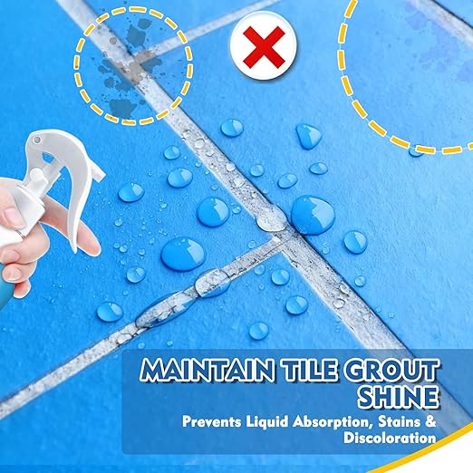 Grout Sealer, Waterproof Grout Sealer for Shower Tile, Clear Grout and Tile Sealer Spray, Long Lasting Shower Sealant for Floor, Bathroom, Stone, Marble, Indoor and Outdoor (200ml)