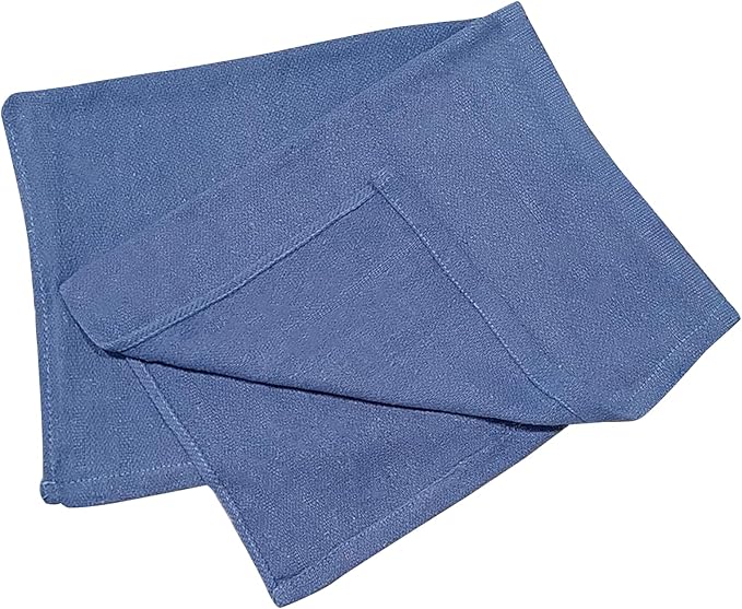 Premium Blue Huck Towels – (100 Pack) 15 x 27 inches 100% Cotton Bulk Towel for General Cleaning, Auto Shop, and Hospital Use, Super Absorbent, Machine Washable Cloth