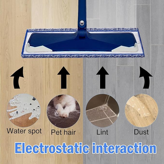 4 Pack Microfiber Dusting Pad for Bona Mops, Reusable Dust Pads for Multi-Surface Floors - Attracts and Removes Dust, Pet Hair and Dirt, Mop Pads Refill for Hard Surface Floors