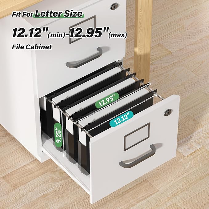 Plastic Hanging File Folders Letter Size,Heavy Duty 2" Expandable File Folder with Tabs,12 Pack Reinforced Expanding Hanging Folder,File Cabinet Folder,Extra Capacity Hanging Organizer for Home Office