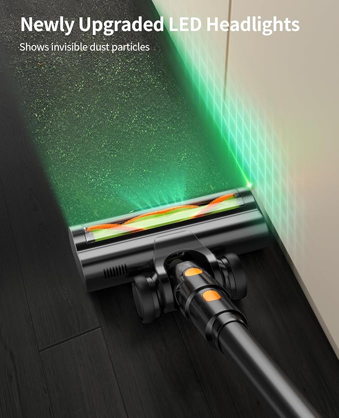 SunSare Cordless Vacuum Cleaner, 600W 50KPA 65Mins Vacuum Cleaners for Home, Stick Vacuum with Aromatherapy, Anti-Tangle Brush, Anti-Tangle Wireless Vacumm for Home/Pet Hair/Carpets/Floors