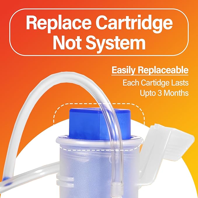 NeverScrub! Self Cleaning Toilet System - Automatic Toilet Bowl Cleaner with Starter Cartridge, Lasts Up 3 Months Continuous Cleaning - Refillable Toilet Bowl Cleaner for Stains, Rings, and Odor
