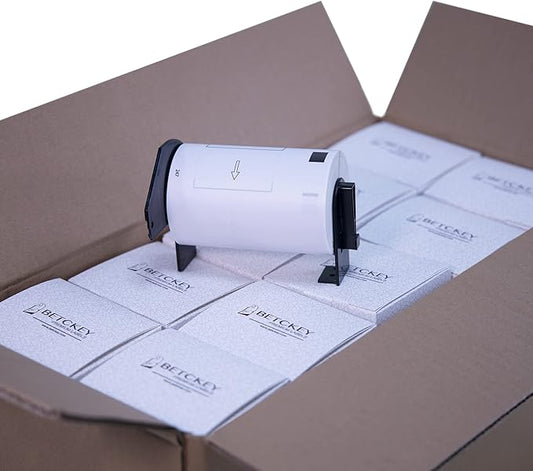 BETCKEY - Compatible Shipping Labels Replacement for Brother DK-1247 (4.07" x 6.4"), Use with Brother QL-1110NWB Label Printers [18 Rolls/3240 Labels]