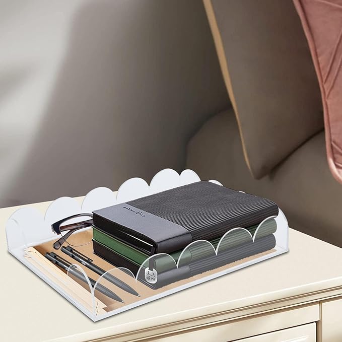 Acrylic Letter Tray,Desk Organizers and Accessories for Papers,Documents,Folders,Notebooks and Stationery,Magazine File Holder for Office,Home and Classroom