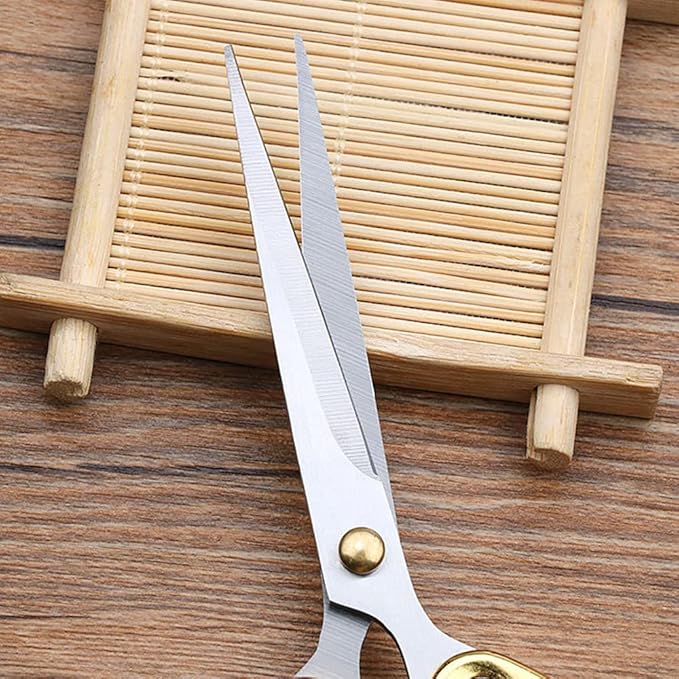 6.3-inch All Stainless Steel Office Scissors,Ultra Sharp Blade Shears,Sturdy Sharp Scissor for Office Home School Sewing Fabric Craft Supplies Multipurpose Scissors