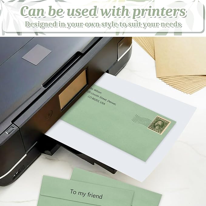 Mulbozy 200 Pcs #10 Business Envelopes, Self Seal Standard Envelopes, Windowless Business Mailing Envelopes for Office Checks Letters Invoices Statements Wedding, Size 4-1/8 x 9-1/2 inch (Sage Green)