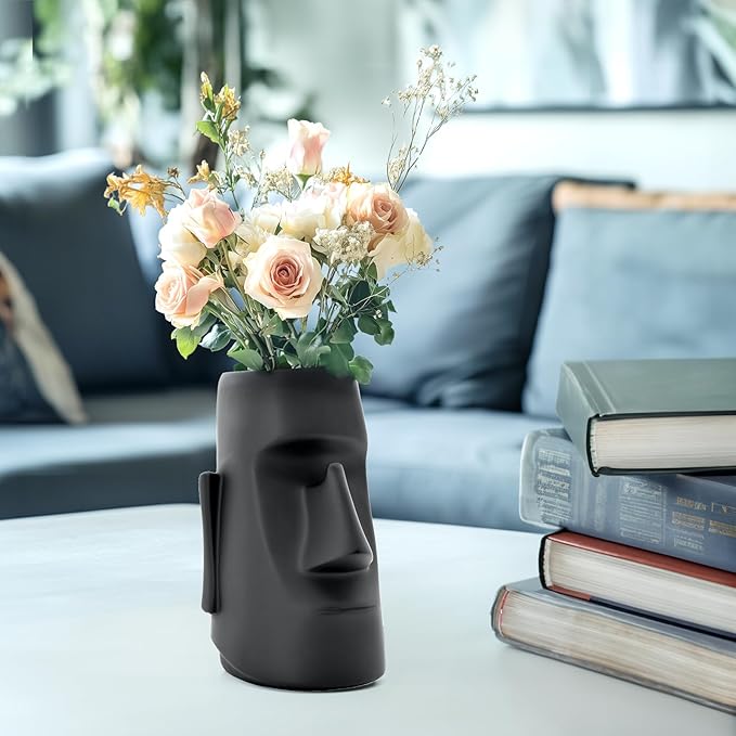 Multifunctional Handmade Eyeglass Holder and Pen Holder Desk Organizer for Office, Home Decor,Creative vase, Makeup Brush Storage (Black)