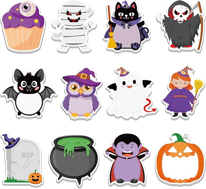 600 Halloween Sticky Notes, Cute Pumpkin Ghost Spider Memo Pads Halloween Note Pads for Trick or Treat Party Favors Home Office School Supplies