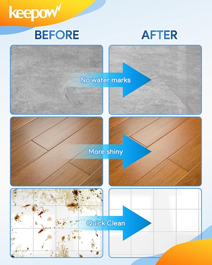 KEEPOW Multi-Surface Floor Cleaner Solution Compatible with Tineco/Roborock Vacuum Mop, Deep Cleans for All Robot Vacuums with Mopping and Cordless Wet/Dry Vacuum Mop Cleaner (Lavender 2 Bottle)