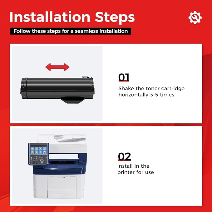 WorkCentre 3655 Black Extra High Capacity Toner Cartridge 106R02740 1-Pack Replacement for Xerox 106R02740 106R02736 106R02738 Toner Compatible with Xerox WorkCentre 3655 Laser Printer Ink All-in-One