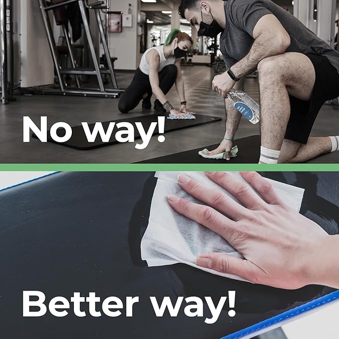 Wipex Gym Wipes Dispenser Refill - 700 Count 8"x8" Plant-Based Fitness Equipment Wipes with Cleaning Vinegar, Lemongrass & Eucalyptus Essential Oil, Great Gym Wipes for Equipment (1 Pack)
