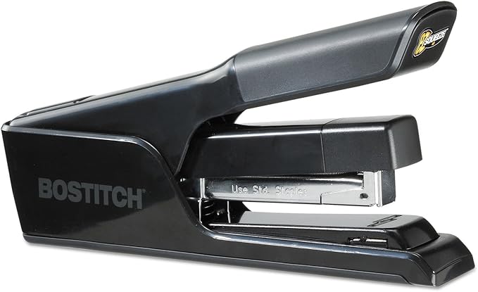 Bostitch Office EZ Squeeze 40 Sheet Flat Clinch Desktop Stapler, Reduced Effort, Black (B9040)