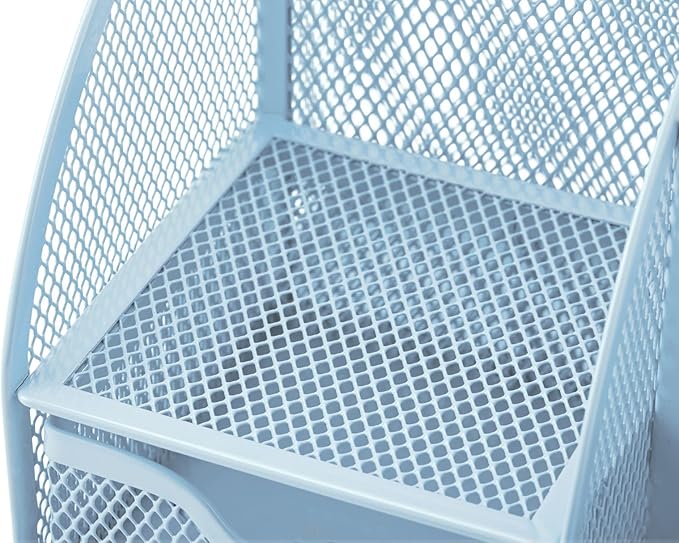 Annova Mesh Desk Organizer Office with 7 Compartments + Drawer/Desk Tidy Candy/Pen Holder/Multifunctional Organizer