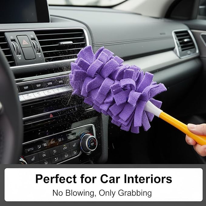 10pack Duster Refills Reusable for Swiffer, 360° Electrostatic Duster Refills, Washable Heavy Duty Dusters Refill, Reusable Cloth Cover Dust Collector for Both Wet and Dry Use (Purple)