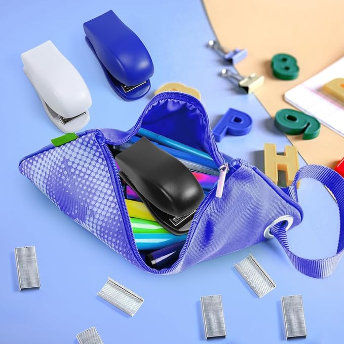 9 Pieces Mini Stapler with Staples,Small Stapler with 4320 Standard Staples,20 Sheet Capacity Office Desktop Staplers,Portable Compact Staplers for Office Student Home(Blue, White, Black)