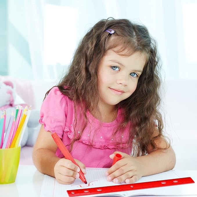 TaoBary 60 Pcs Operation Christmas 12 Inch Plastic Ruler Bulk Operation Christmas Plastic Straight Ruler with Inches and Centimeters for Xmas Gifts Bags Stuffers Halloween Party Supplies