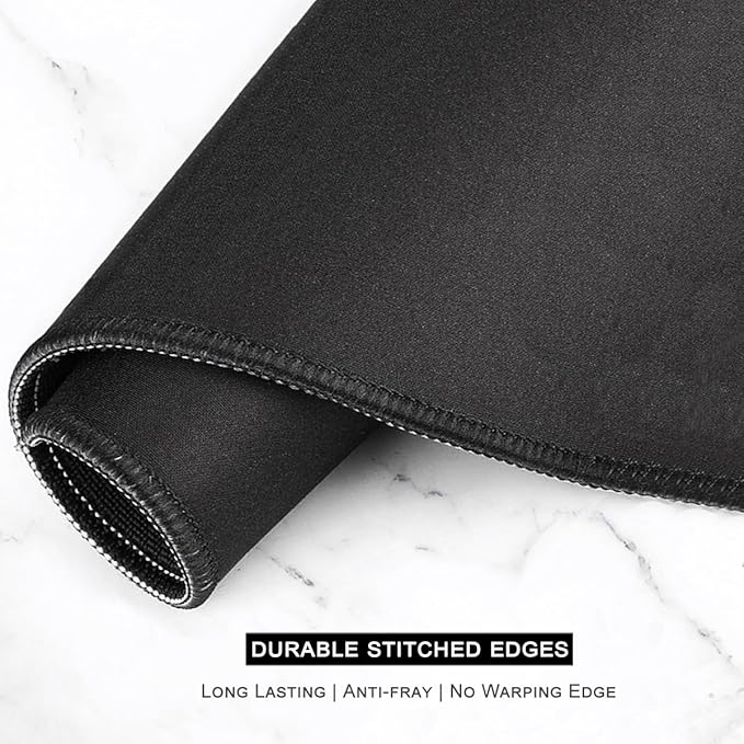 Auhoahsil Large Gaming Mouse Pad, Marble Theme XXL 35.4 x 15.7 in Desk Pad Stitched Non-Slip Rubber Long Computer Mousepad Thin Extended Full Size Desk Mat for Desktop Laptop Wireless Mice, Teal Pink