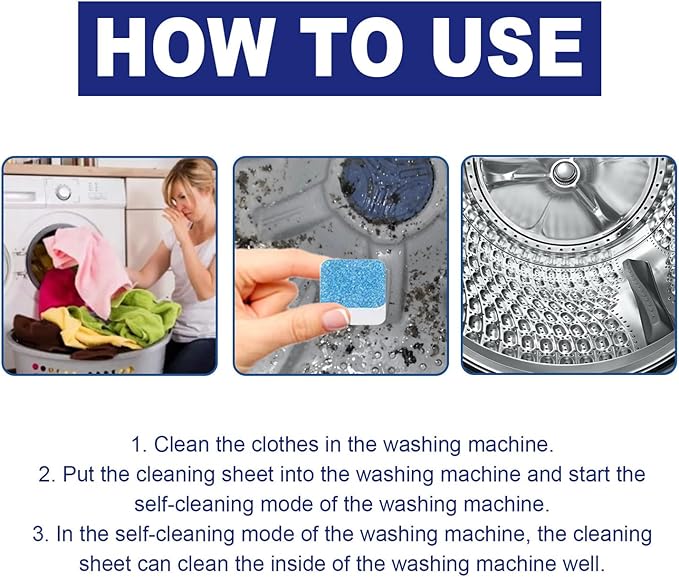 Washing Machine Cleaner Powder, 2025 Best Deep Clean for Front or Top Load Washers, Inside Drum and Laundry Tub Seal, HE Washer Cleaning Solution for Long-Removes Odor (24)