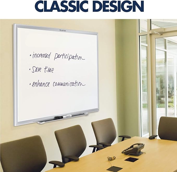 Quartet Magnetic Dry Erase White Board, 3' x 2 Whiteboard, Nano-Clean Surface Resists Ink Stains, Silver Aluminum Frame (SM533)