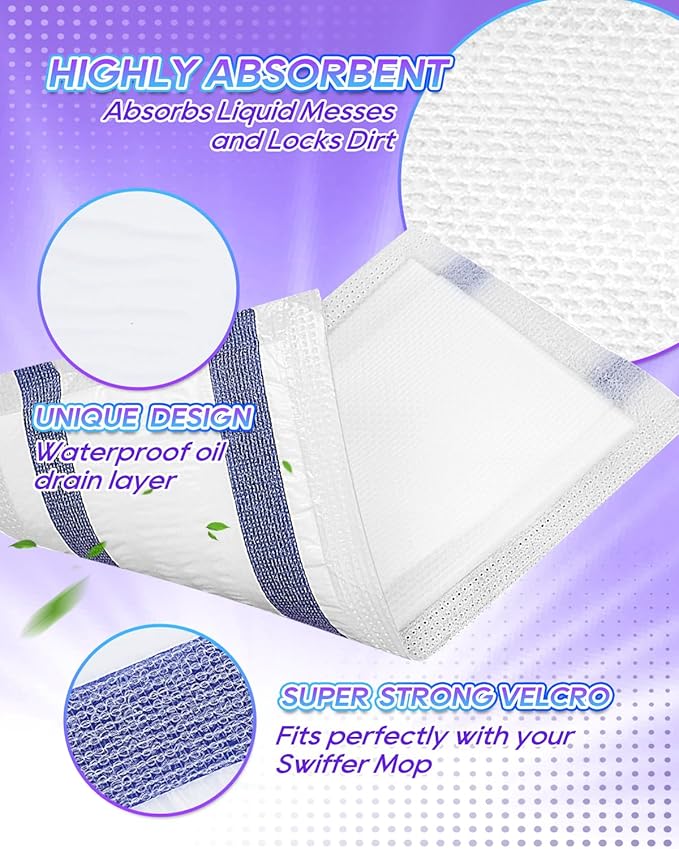 Mopping Pad Refill for Wet Jet Mop, 15 Pack Disposable Multi Surface Wetjet Hardwood Floor Cleaner Spray Mop Pads Refills, Thickness & Absorbent