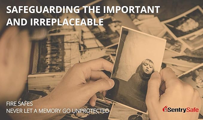 SentrySafe Black Fireproof and Waterproof Safe, File Folder and Document Box with Key Lock, Ex. 14.3 x 15.5 x 13.5 inches, HD4100