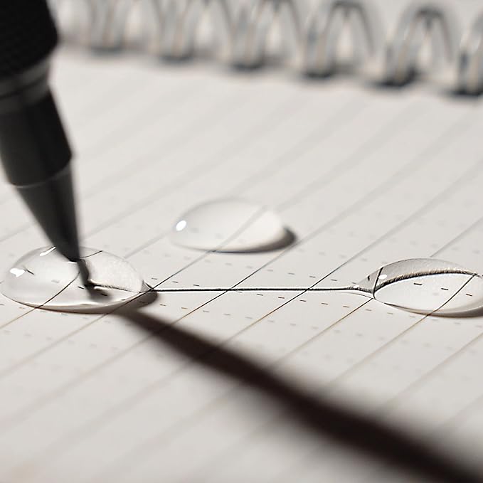 Nicpro 1.3mm Mechanical Pencil Set in Leather Bag with Waterproof Field Notebooks, 3PCS Metal Heavy Duty Carpenter Pencil with Lead Refill & Eraser for Outdoor Journal Travel Drafting Drawing