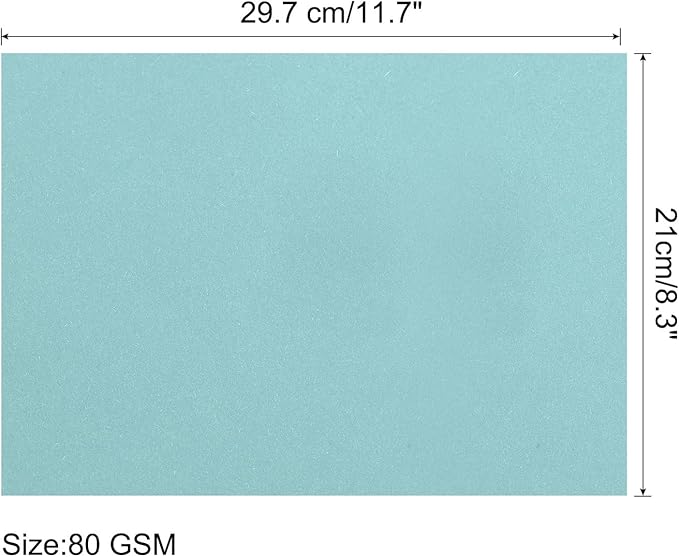 MECCANIXITY 25 Sheets Colored Copy Paper 8.5 x 11 Inch Printer Paper 80gsm Light Blue for Office Printing, Document Copying, Invitations, Forms, Art Projects