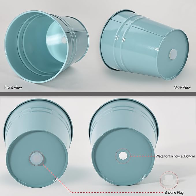 Pen Holder Cups for Desk,Metal Pencil Holder,Marker Pen Storage Holder Desktop Stationery Organizer Makeup Brush Holders, Desk Accessories & Workspace Organizers for Office School Home -2 Pack (Blue)