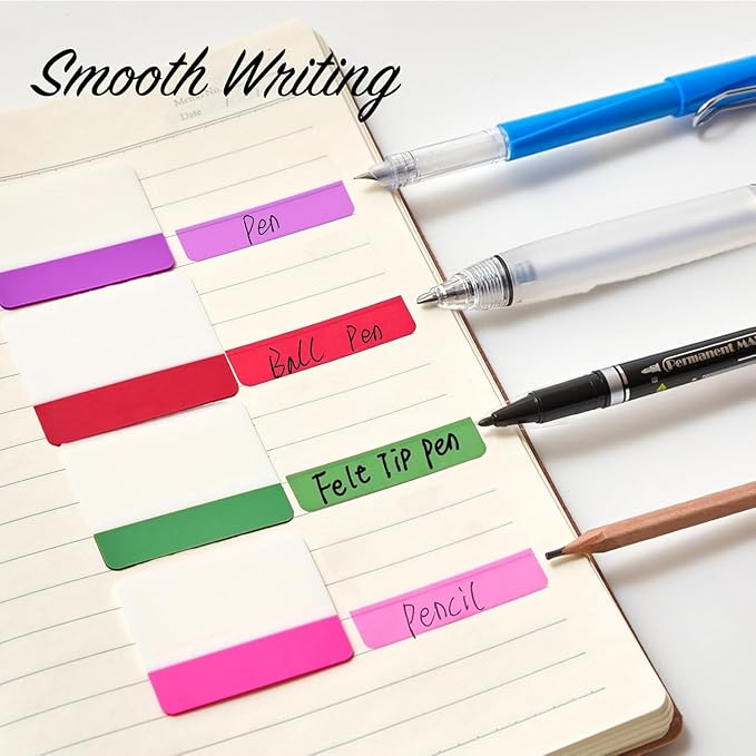 Sticky Tabs – Book tabs, Page Labels for Books, Files & Binders – Strong Adhesive & Repositionable Index Markers for Notebooks& Journals（500 Pieces 2 Inch 21 Sets 10 Colors）